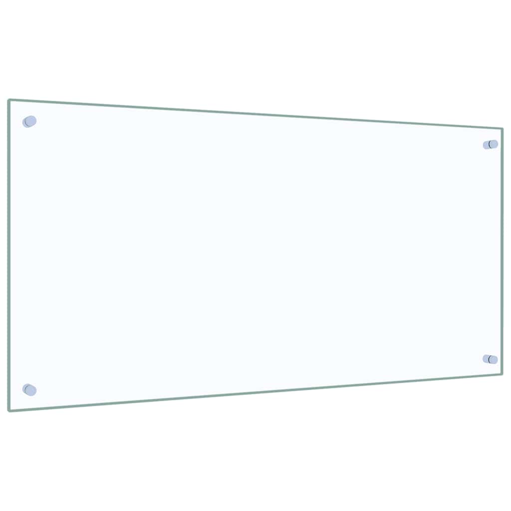vidaXL Panel ochronny do kuchni, przezroczysty, 100x50 cm, szkło
