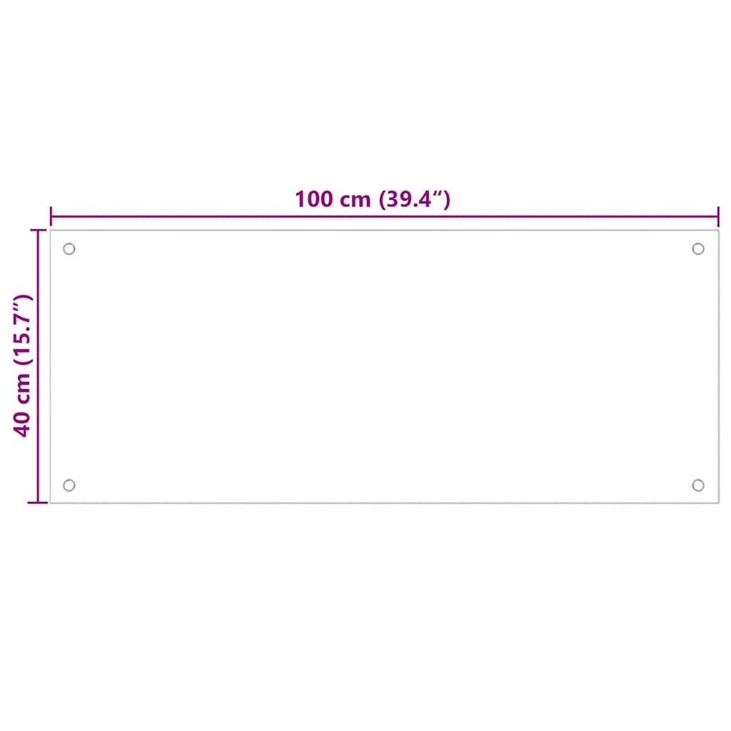 vidaXL Panel ochronny do kuchni, czarny, 100x40 cm, szkło hartowane