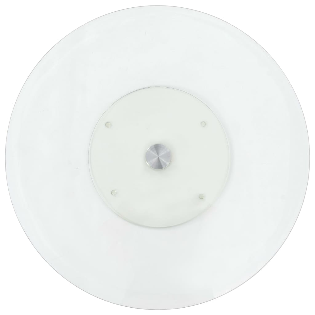 vidaXL Obrotowa taca, przezroczysta, 60 cm, hartowane szkło