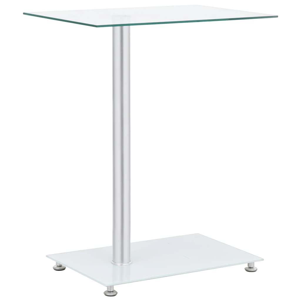 vidaXL Stolik w kształcie U 45x30x58 cm, przezroczyste hartowane szkło