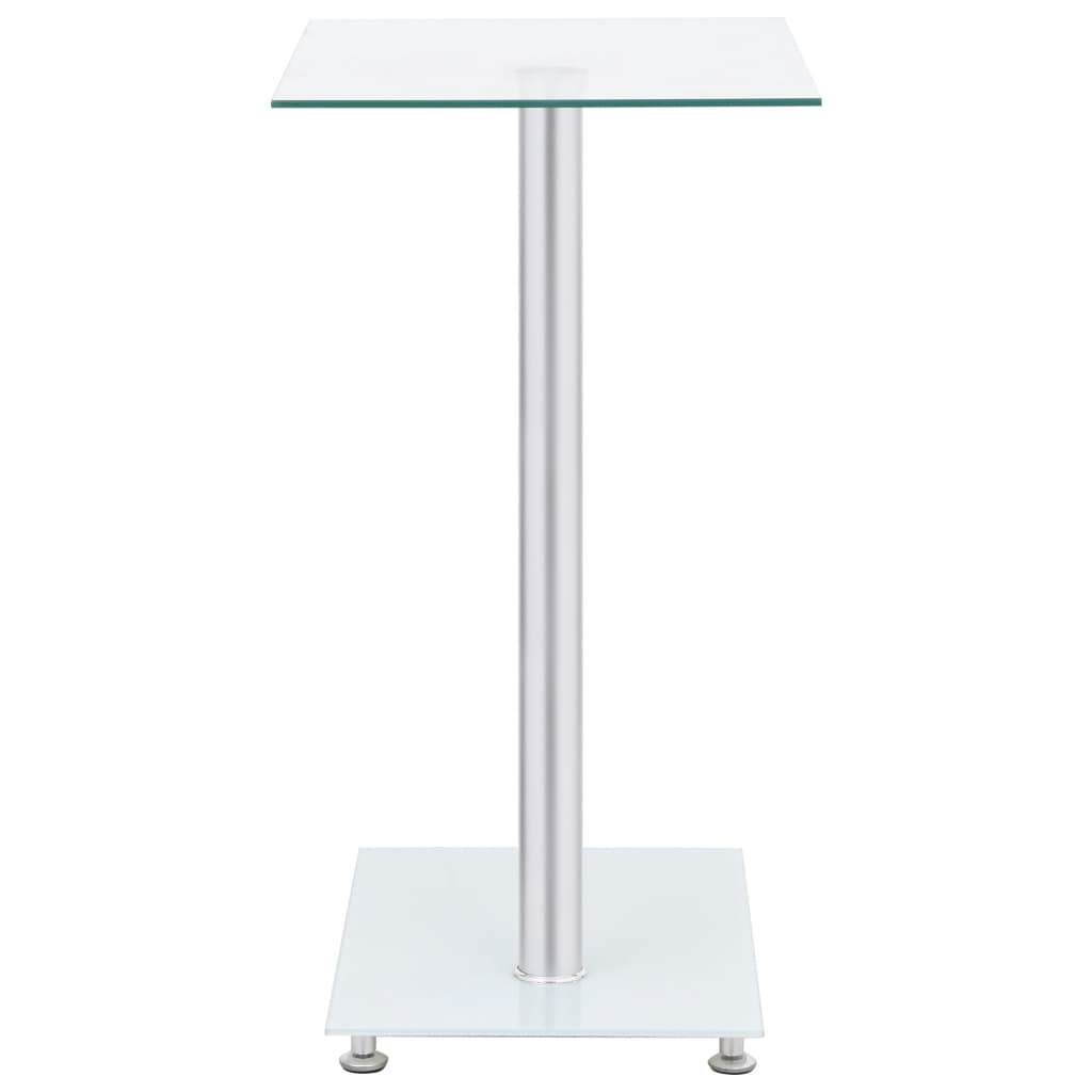 vidaXL Stolik w kształcie U 45x30x58 cm, przezroczyste hartowane szkło