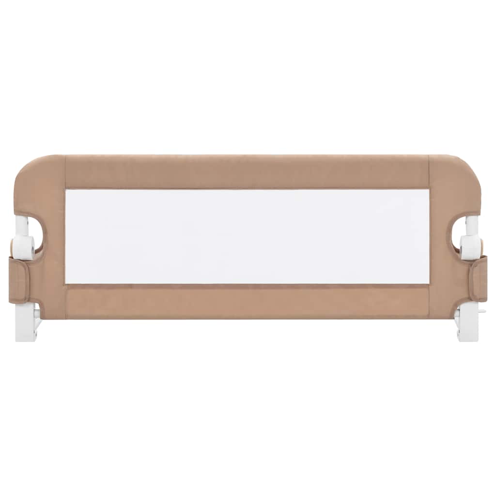 vidaXL Barierka do łóżeczka dziecięcego, taupe, 102x42 cm, poliester