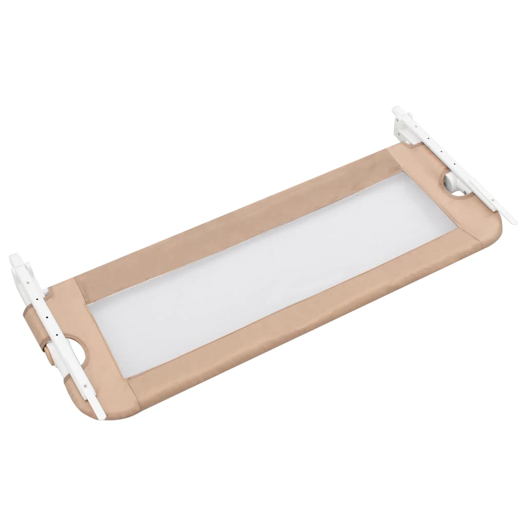 vidaXL Barierka do łóżeczka dziecięcego, taupe, 102x42 cm, poliester