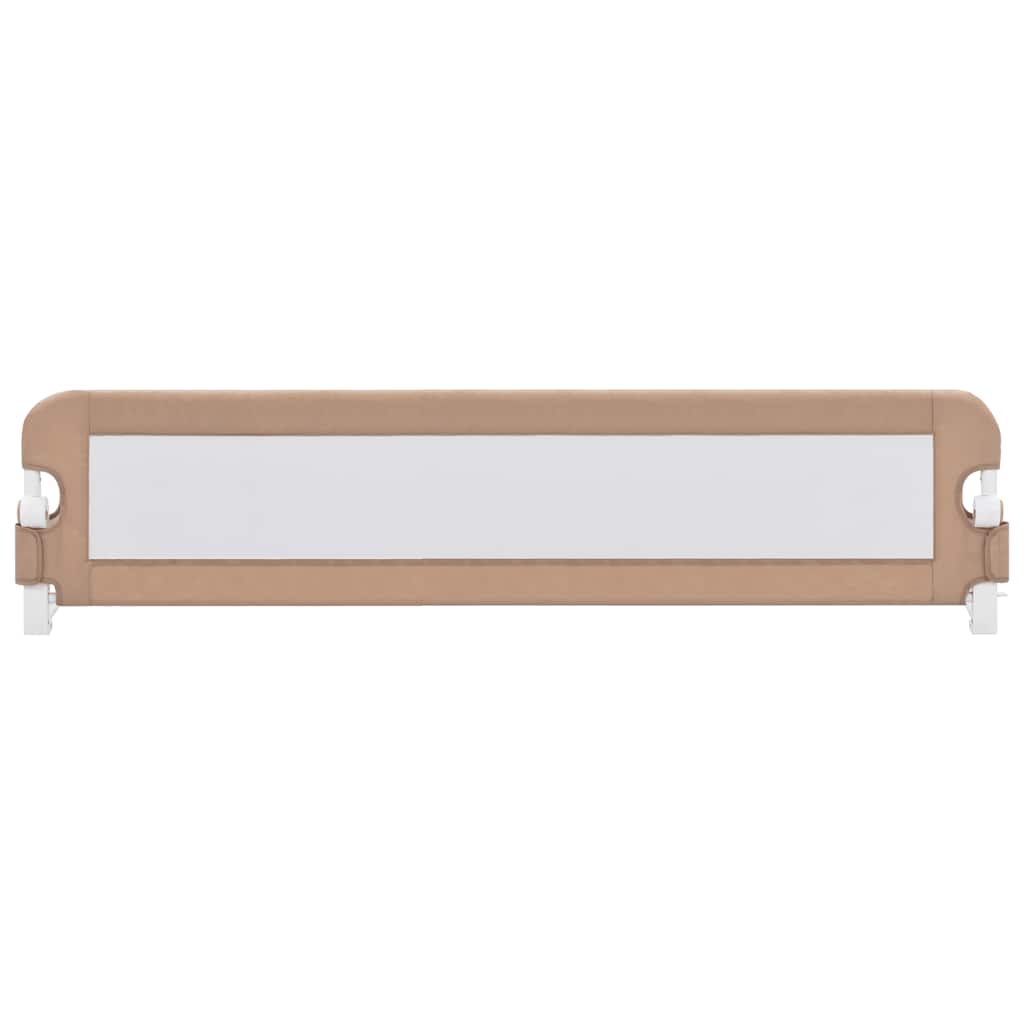 vidaXL Barierka do łóżeczka dziecięcego, taupe, 180x42 cm, poliester