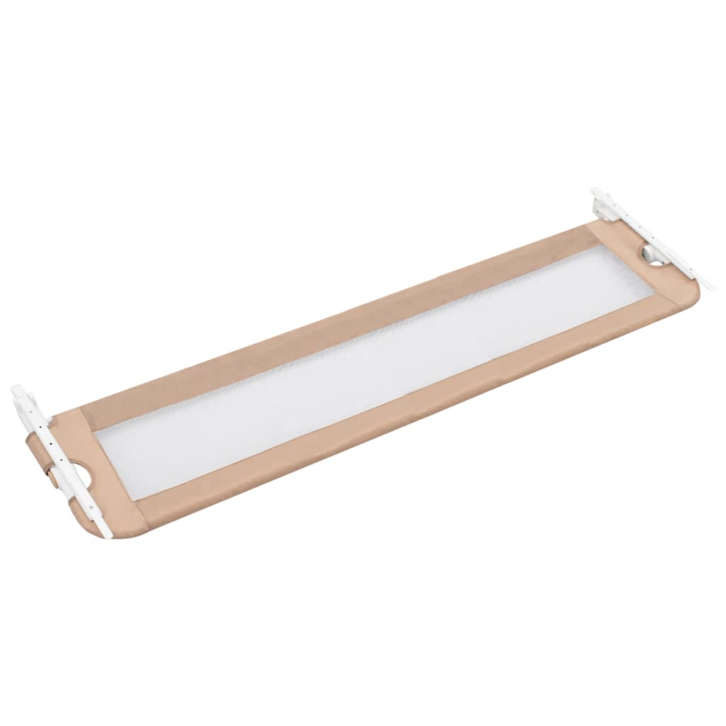 vidaXL Barierka do łóżeczka dziecięcego, taupe, 180x42 cm, poliester