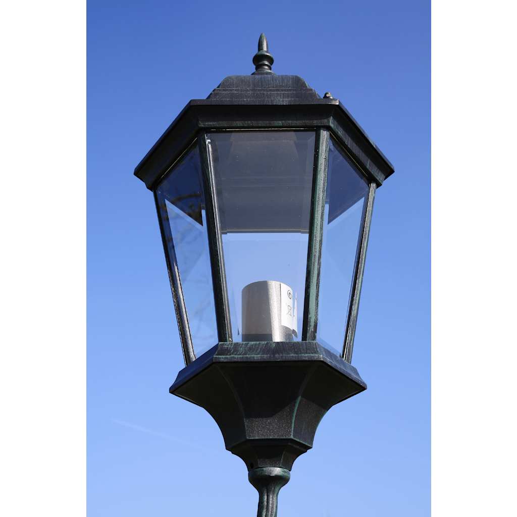vidaXL Stojąca lampa ogrodowa 3-ramienna, 230 cm, ciemnozielona/czarna