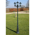 vidaXL Stojąca lampa ogrodowa 3-ramienna, 215 cm, ciemnozielona/czarna