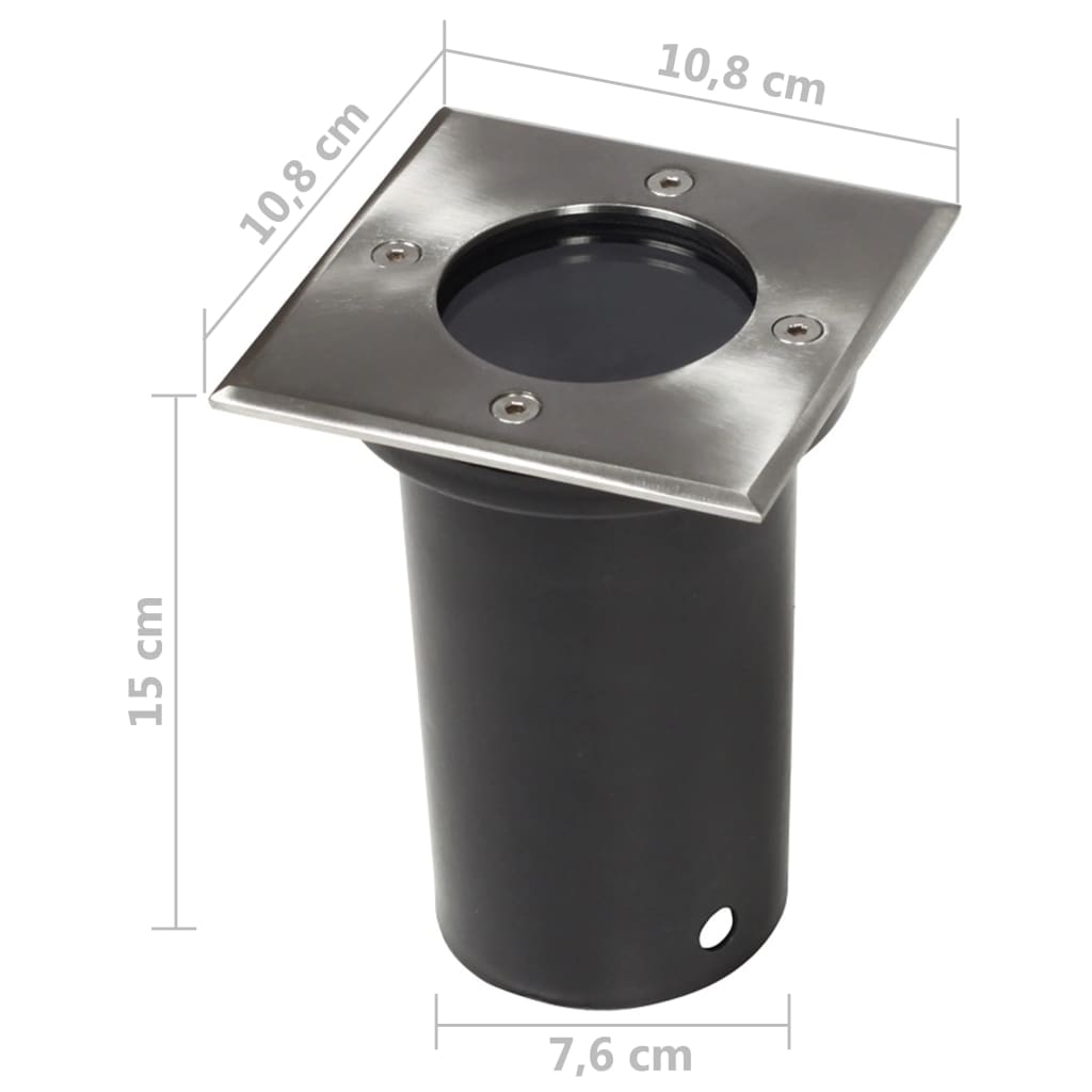 vidaXL Lampy najazdowe, 3 szt., kwadratowe