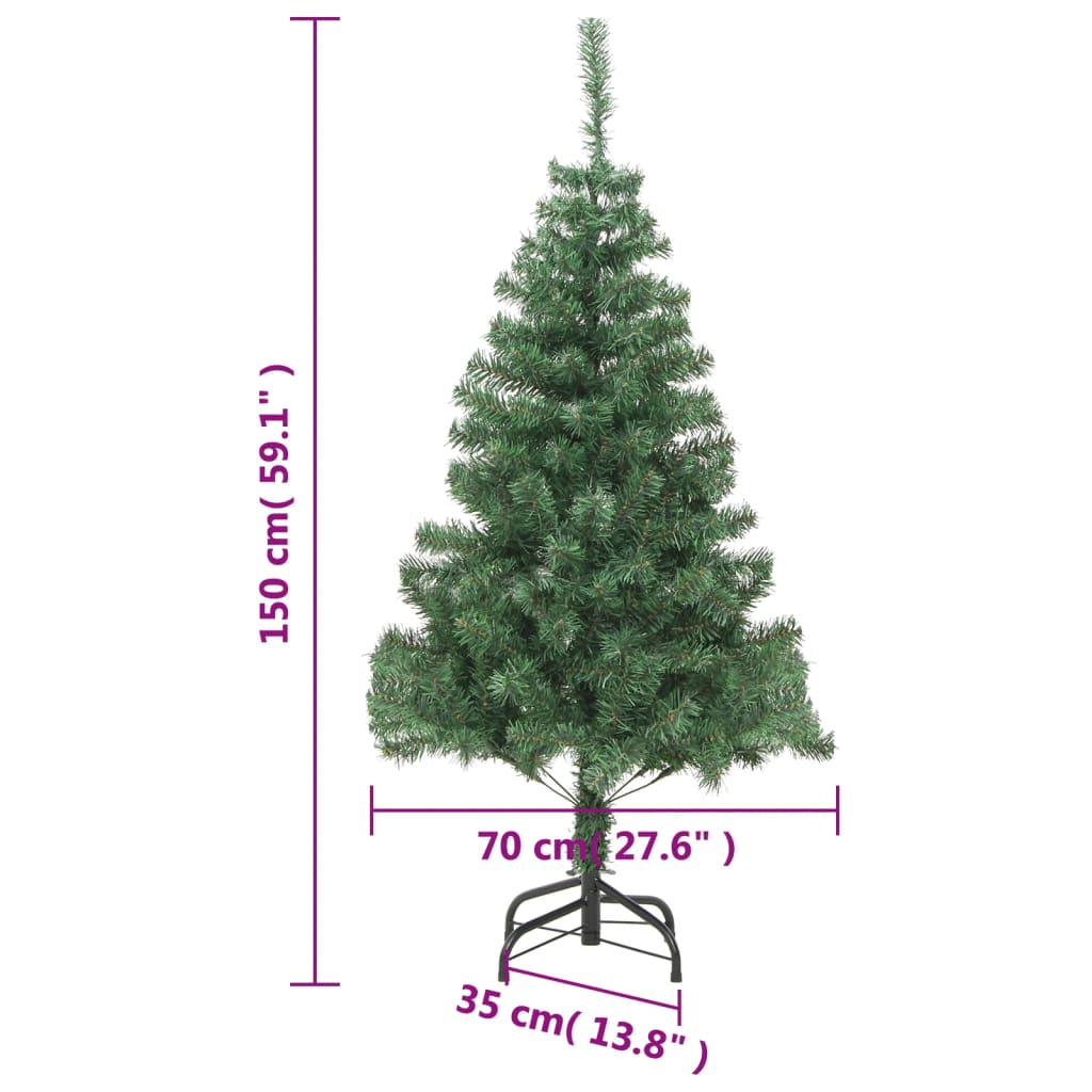 vidaXL Sztuczna choinka ze stojakiem, 150 cm, 380 gałązek