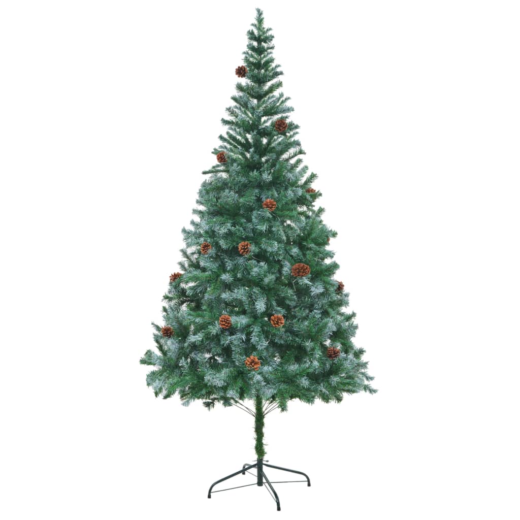 vidaXL Sztuczna choinka z szyszkami, 210 cm