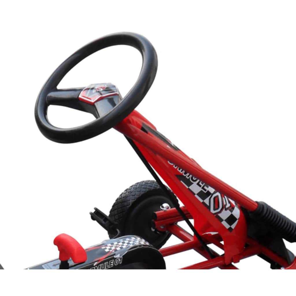 vidaXL Gokart dla dzieci, z pedałami, czerwony