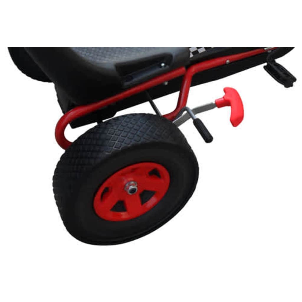 vidaXL Gokart dla dzieci, z pedałami, czerwony