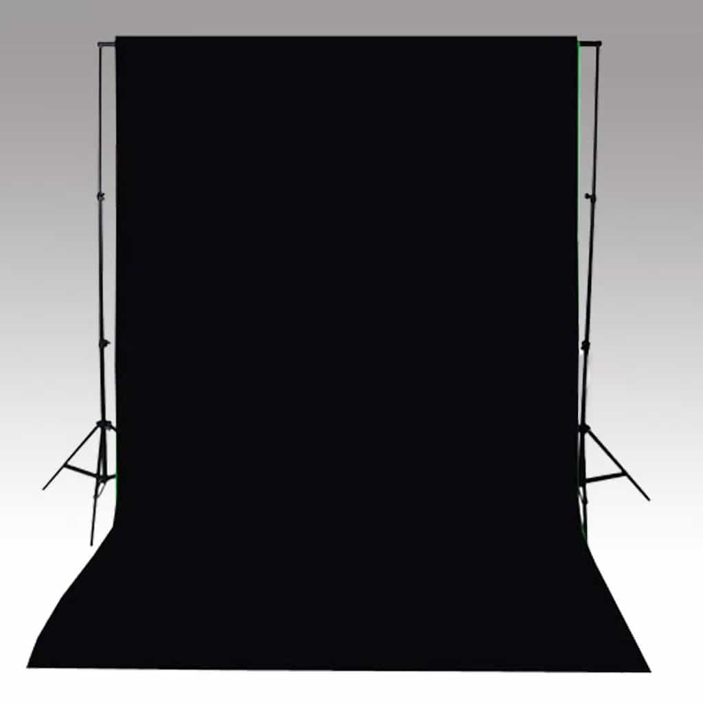 vidaXL Tło fotograficzne bez stelaża, bawełna, 500x300 cm, czarne