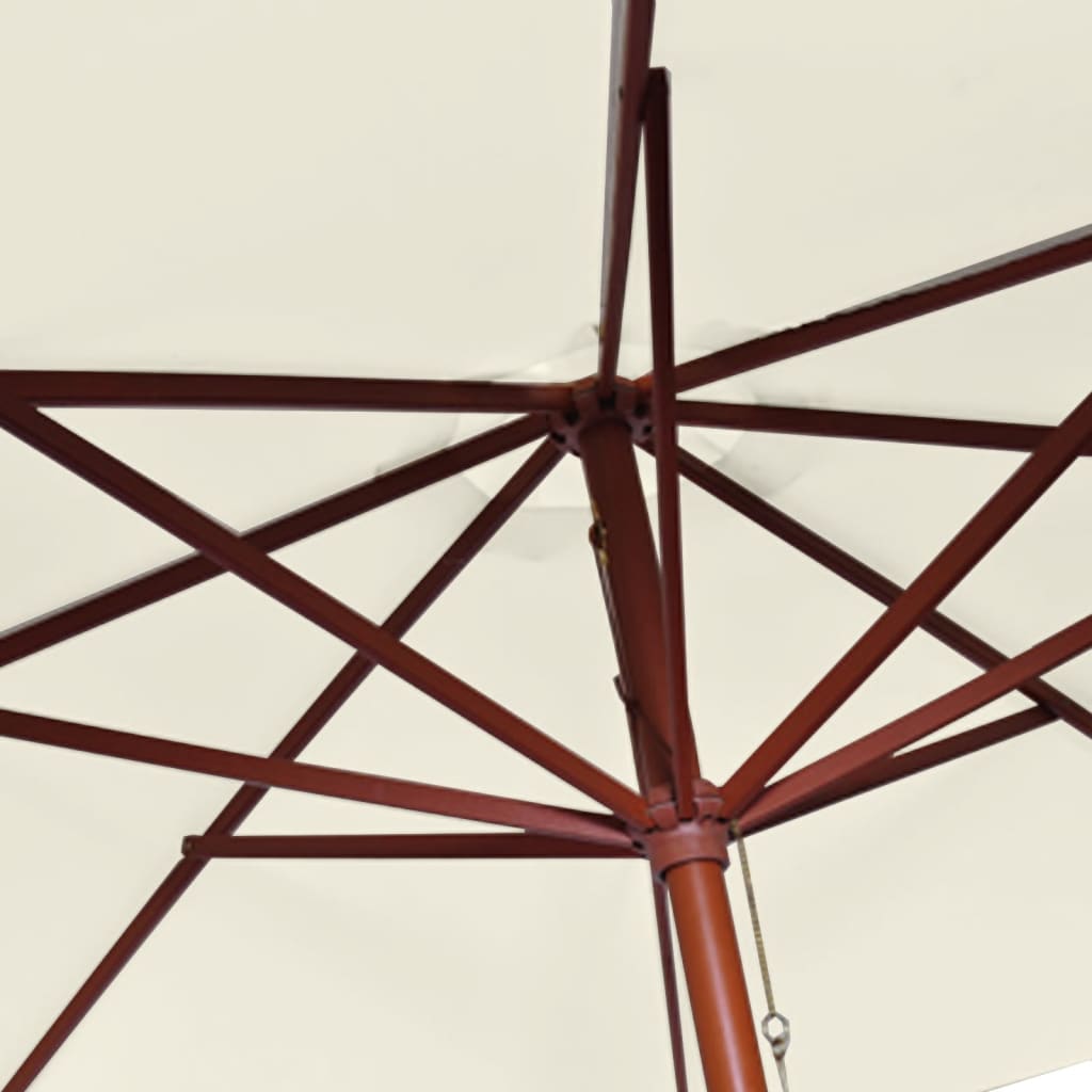 vidaXL Parasol 300 x 258 cm, piaskowa biel