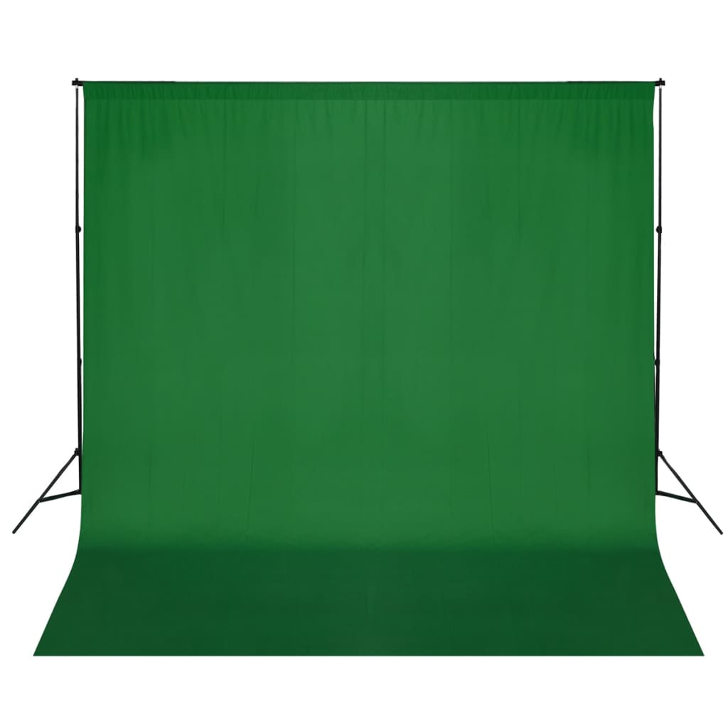 vidaXL System zawieszenia tła z zielonym tłem 600 x 300 cm