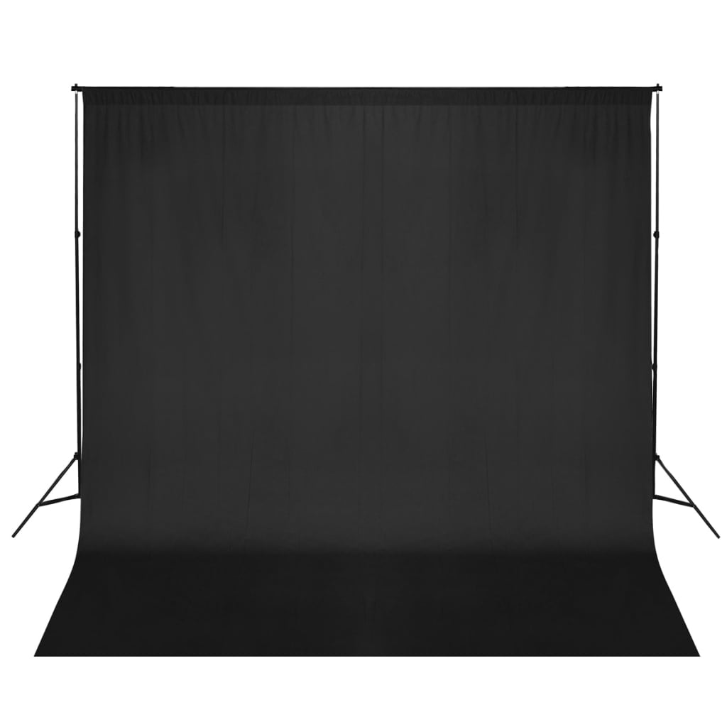 vidaXL System zawieszenia tła z czarnym tłem 600 x 300 cm