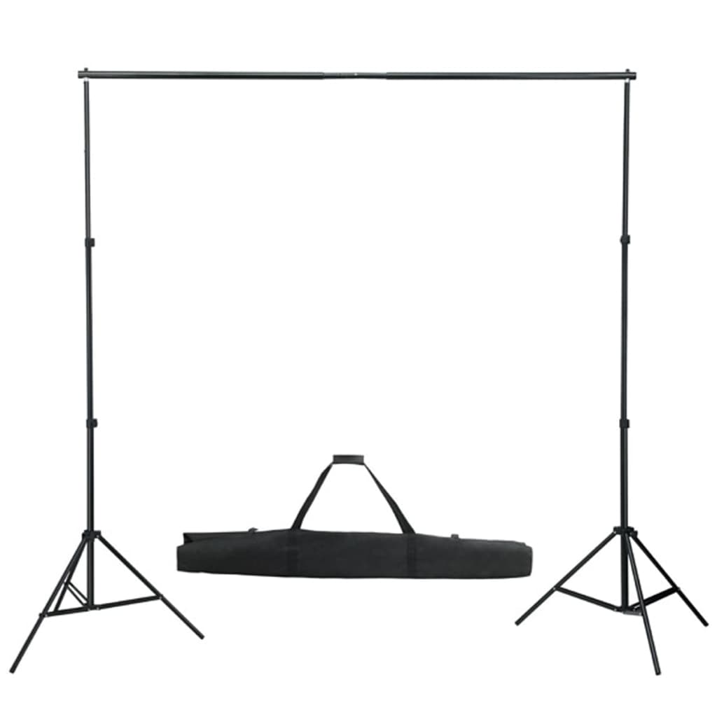 vidaXL System zawieszenia tła z czarnym tłem 600 x 300 cm