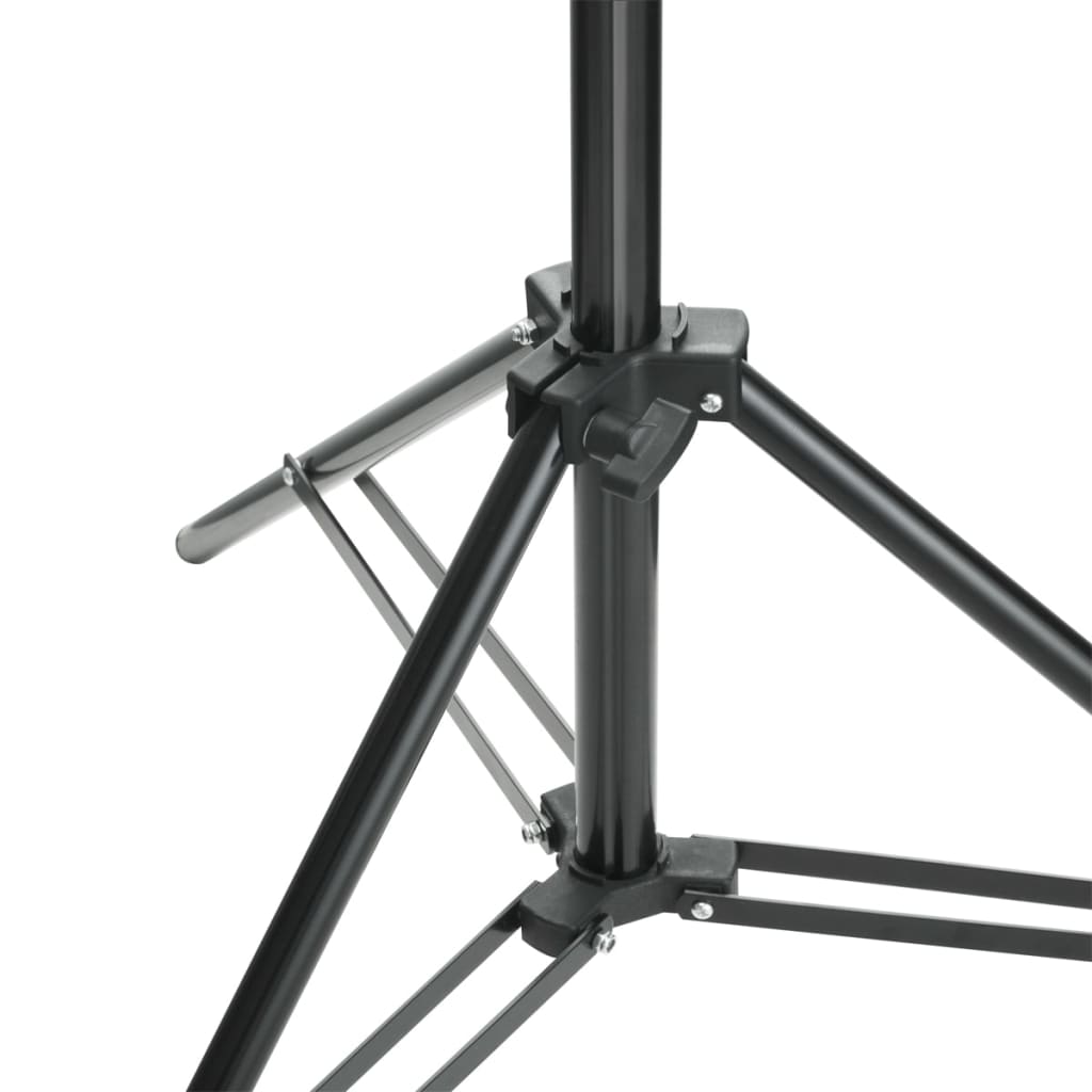 vidaXL System zawieszenia tła z czarnym tłem 600 x 300 cm