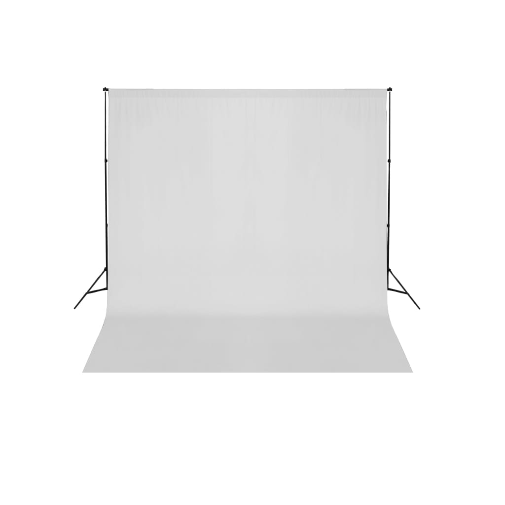 vidaXL System zawieszenia tła z białym tłem 600 x 300 cm