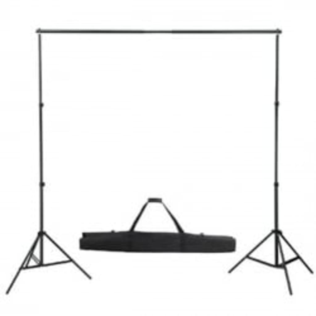 vidaXL System zawieszenia tła z zielonym tłem 300 x 300 cm