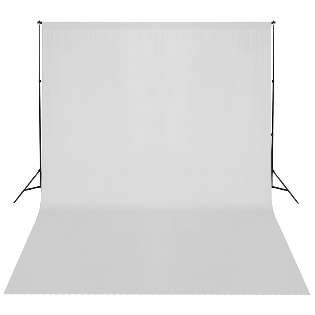 vidaXL System zawieszenia tła z białym tłem 300 x 300 cm