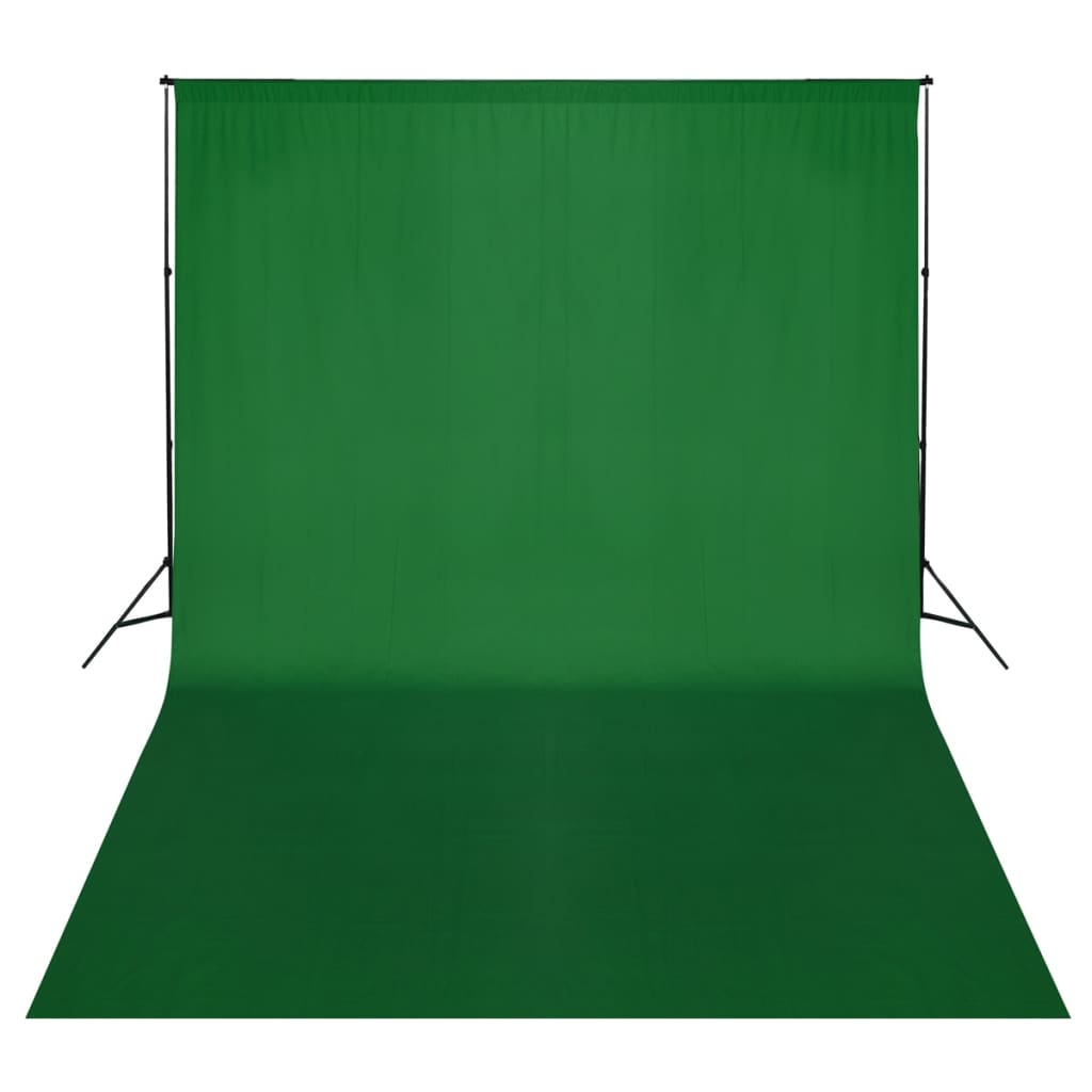 vidaXL System zawieszenia tła z zielonym tłem 500 x 300 cm