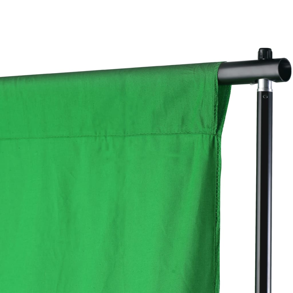 vidaXL System zawieszenia tła z zielonym tłem 500 x 300 cm