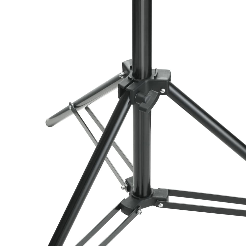 vidaXL System zawieszenia tła z czarnym tłem 500 x 300 cm
