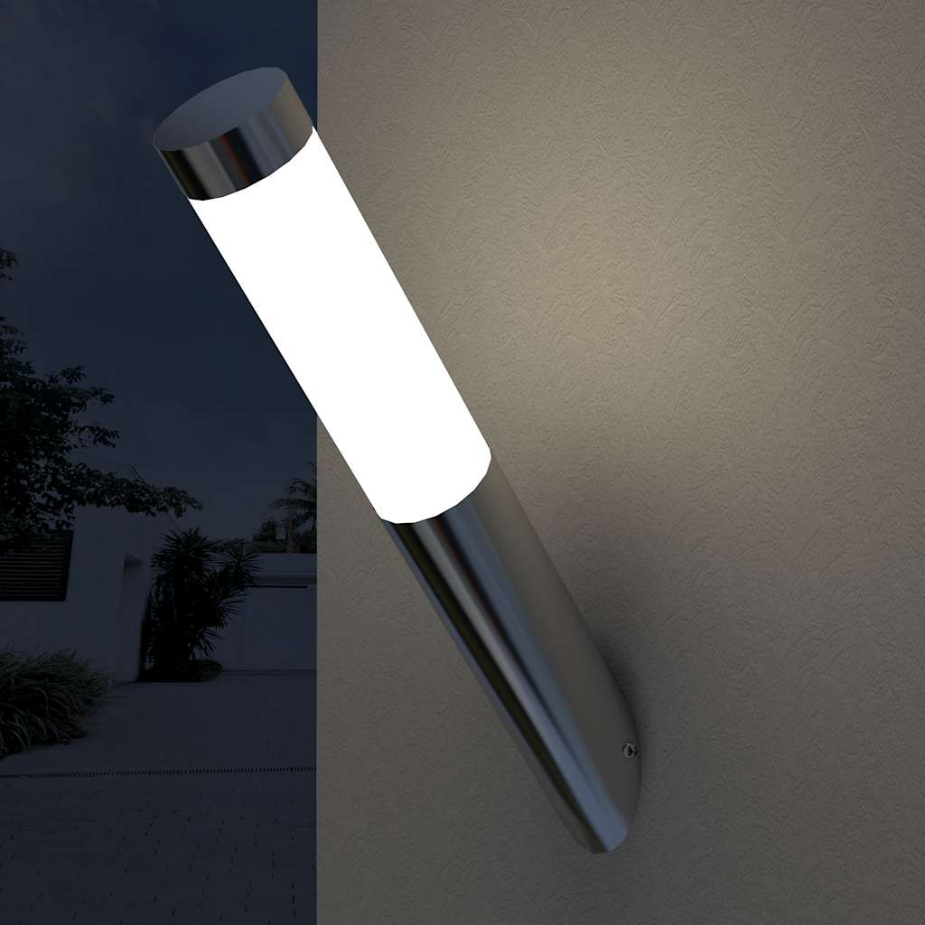 Lampy ogrodowe ze stali nierdzewnej, 6x36 cm