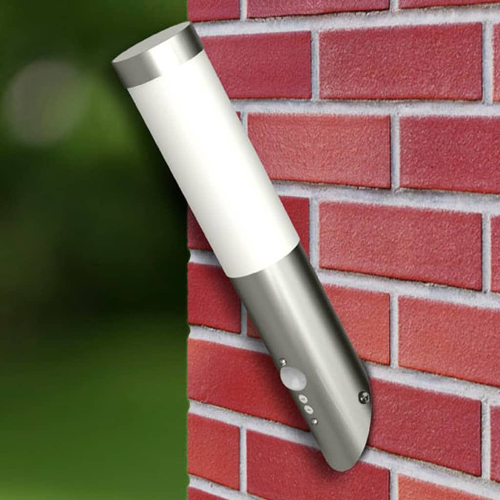 Lampy ścienne, ze stali nierdzewnej z czujnikami ruchu