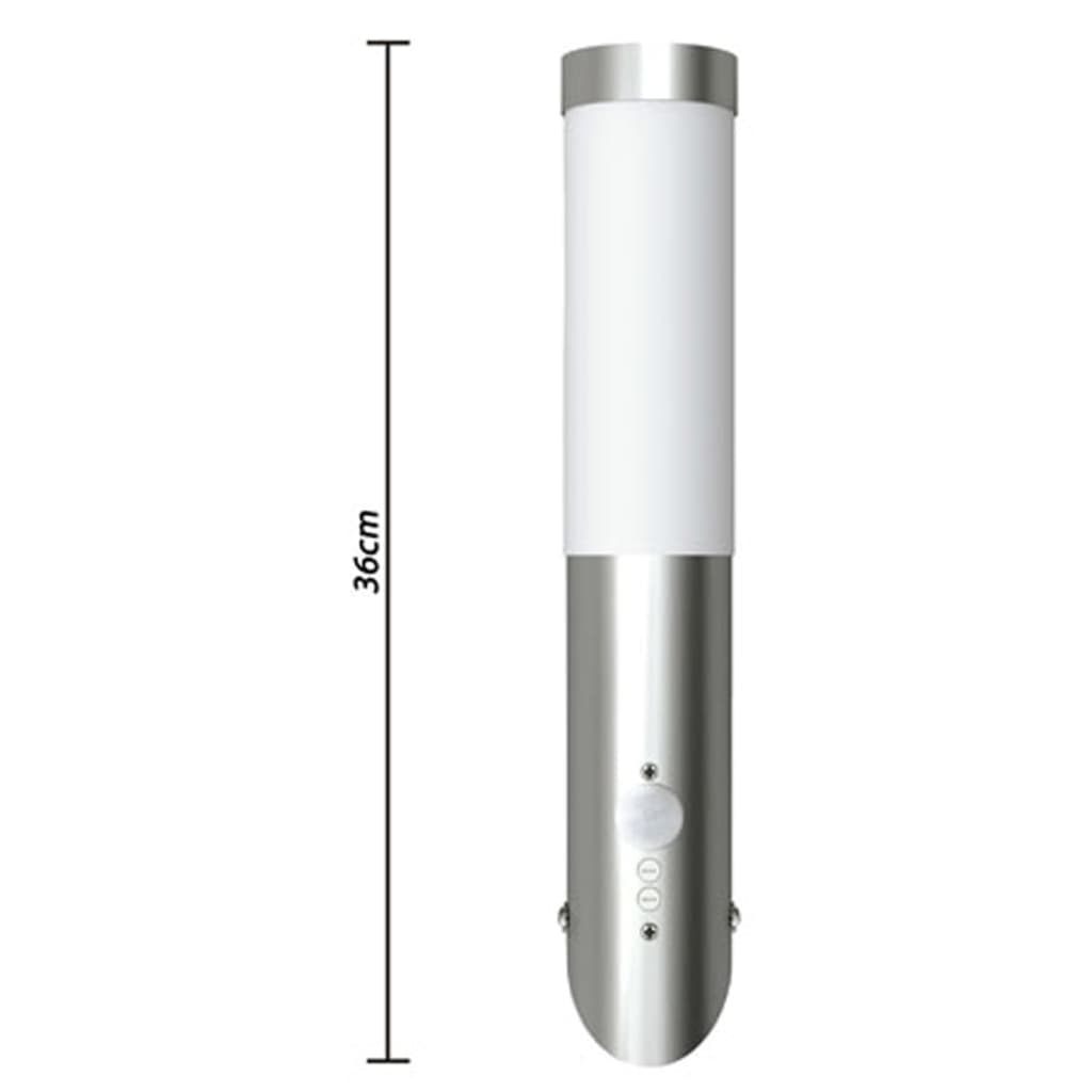 Lampy ścienne, ze stali nierdzewnej z czujnikami ruchu