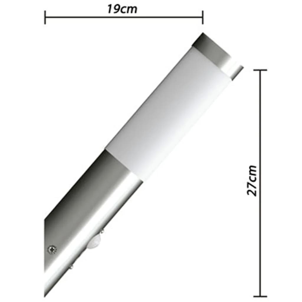 Lampy ścienne, ze stali nierdzewnej z czujnikami ruchu