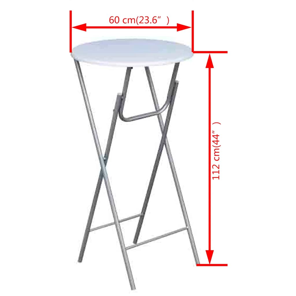 vidaXL Stoliki barowe z blatami z MDF, białe, 4 szt.