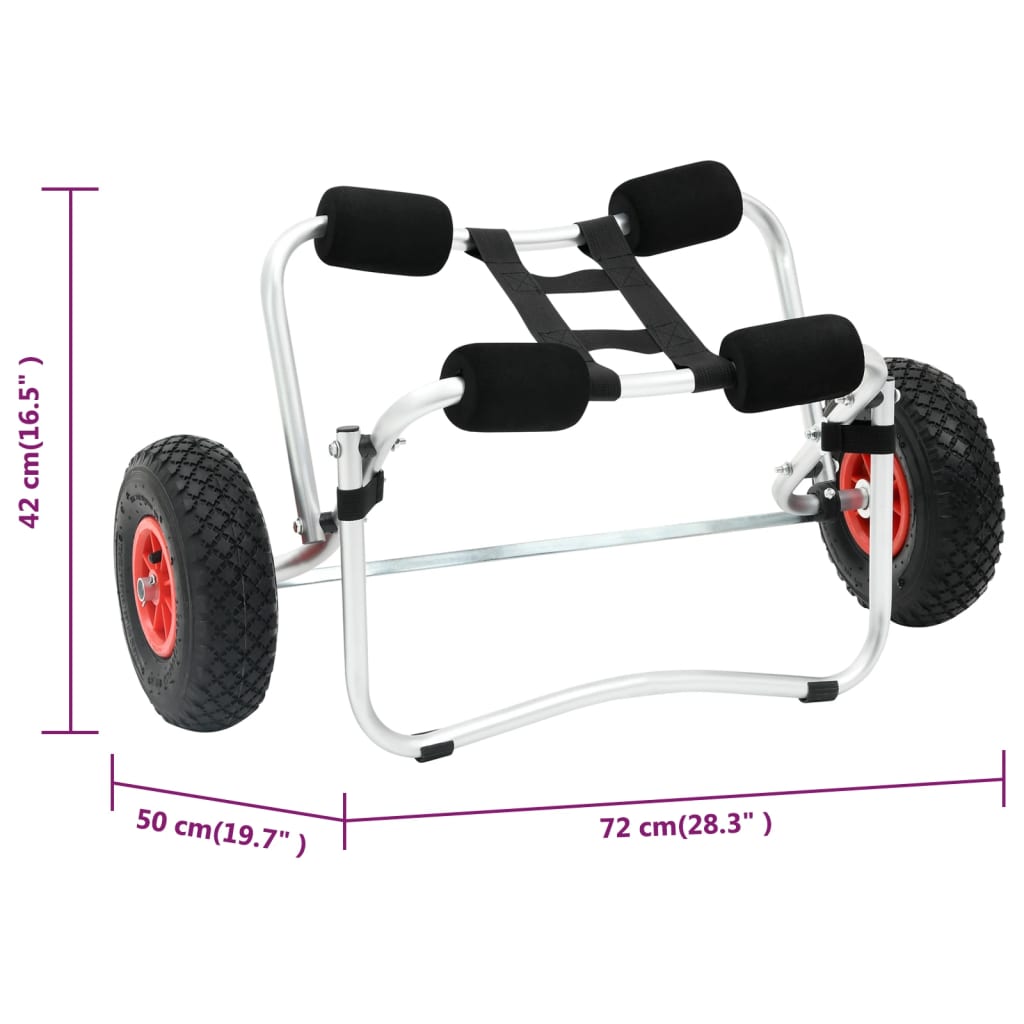 vidaXL Wózek do transportu kajaka, aluminiowy