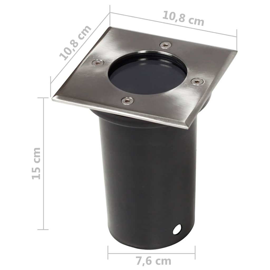 vidaXL Lampy najazdowe, 12 szt., kwadratowe
