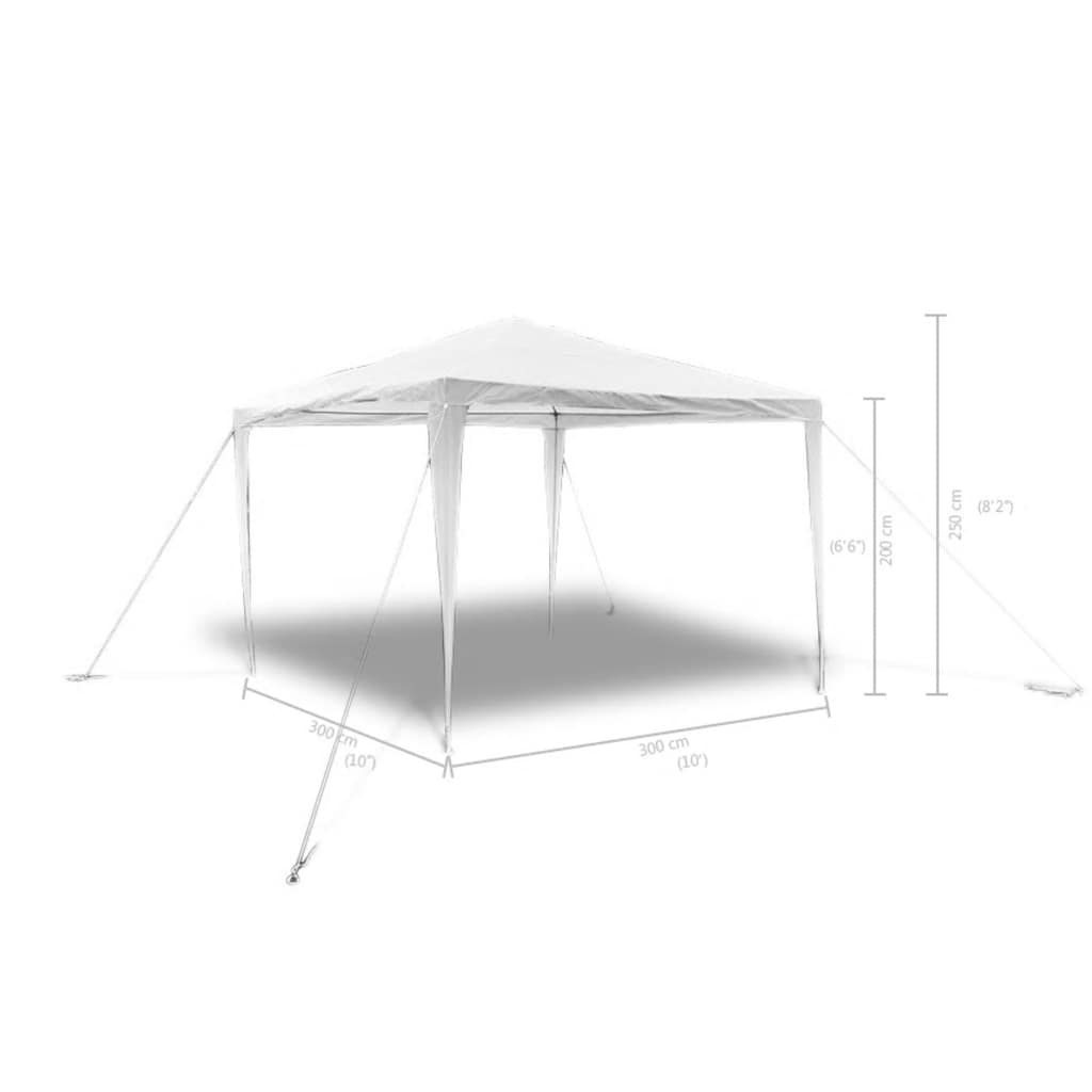 vidaXL Pawilon ogrodowy, dach w kształcie piramidy, 3 x 3 m