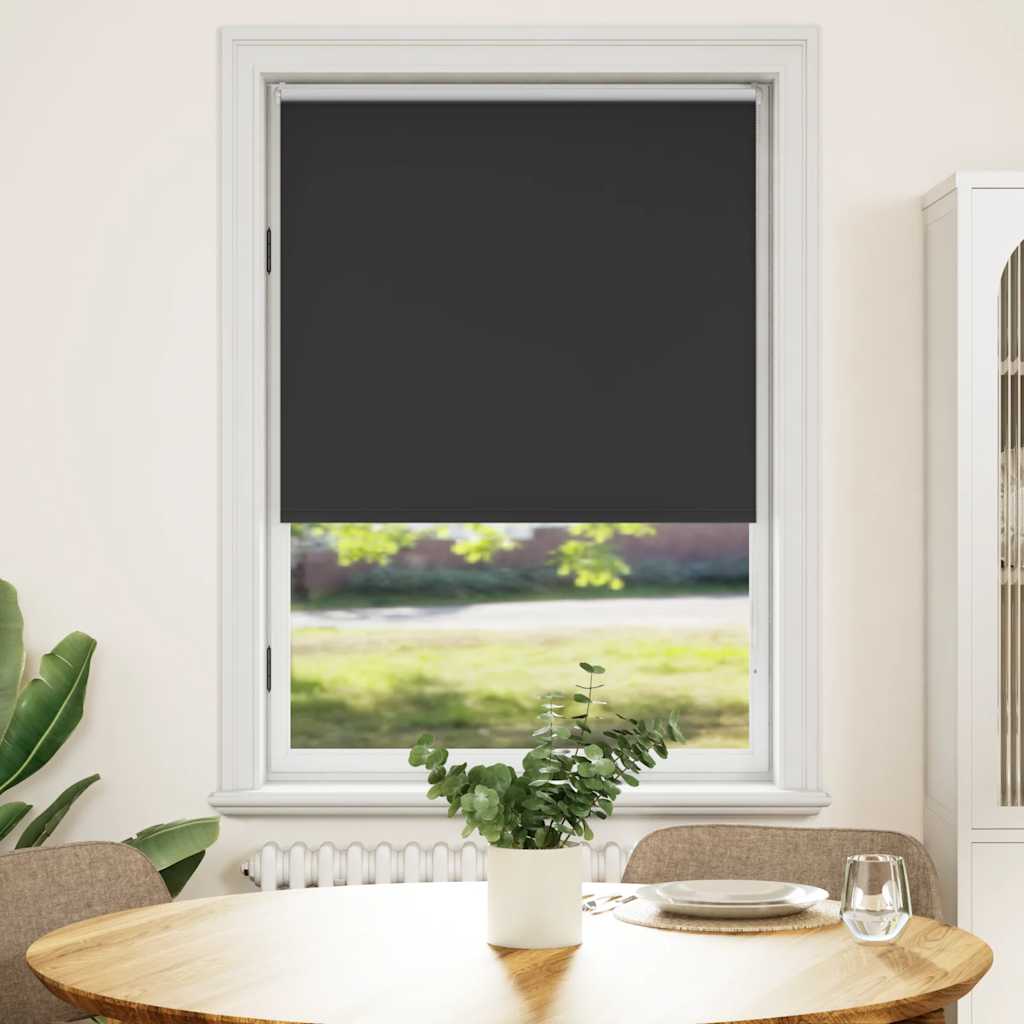 vidaXL Roleta zaciemniająca 84,4x175 cm Szerokość tkaniny 80 cm czarna