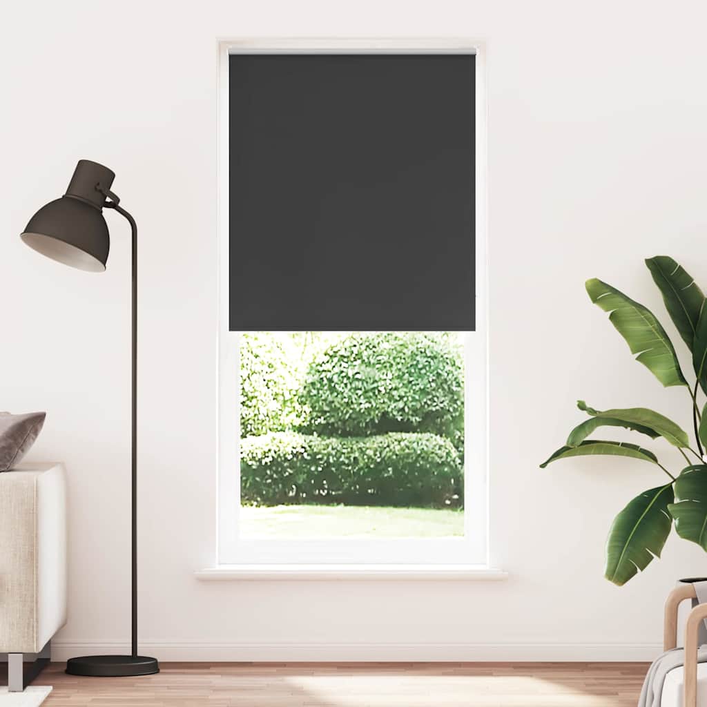 vidaXL Roleta zaciemniająca 124,4x230 cm Szerokość tkaniny 120 cm czarna
