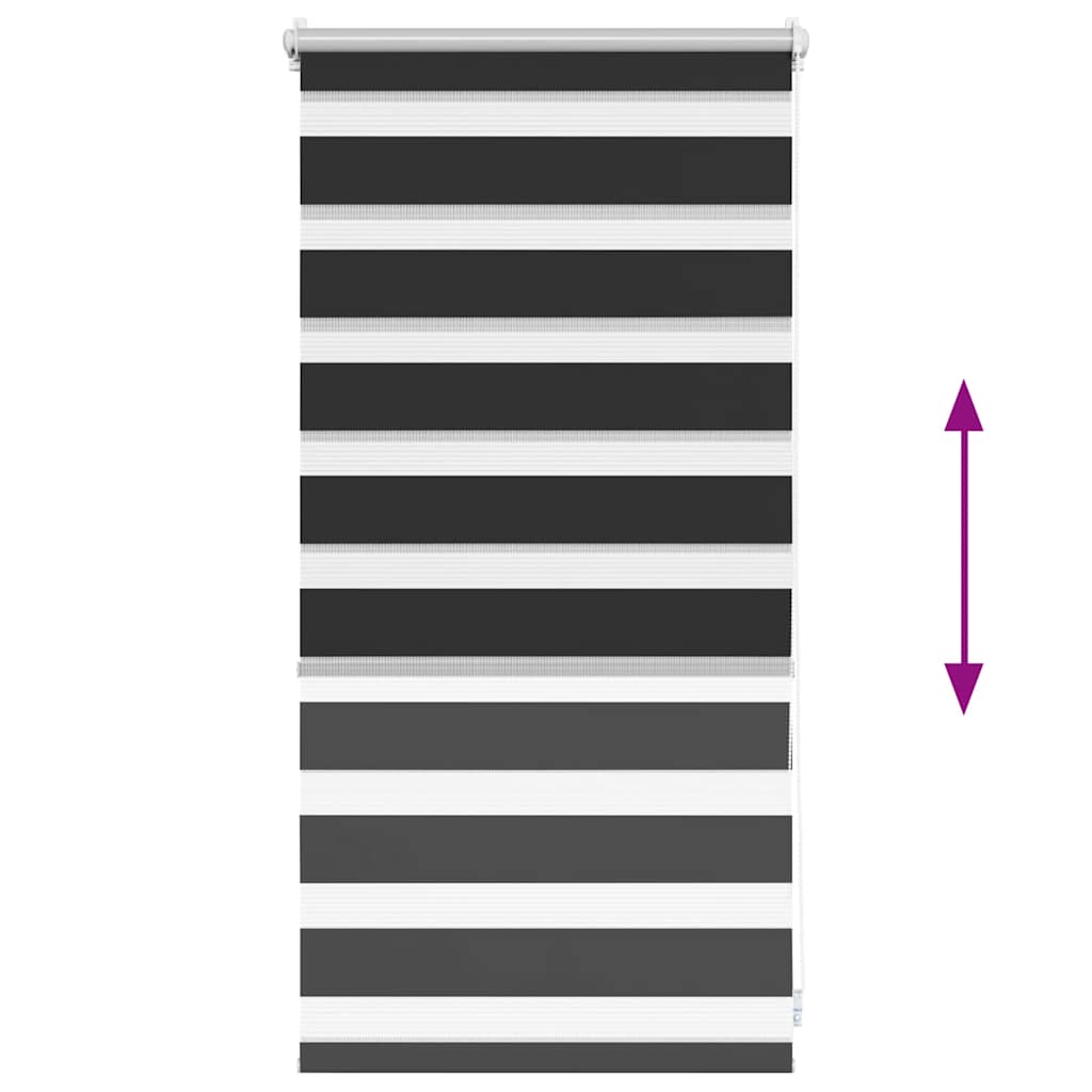 vidaXL Roleta Zebra 40,9x100 cm Szerokość materiału 36,7 cm czarna