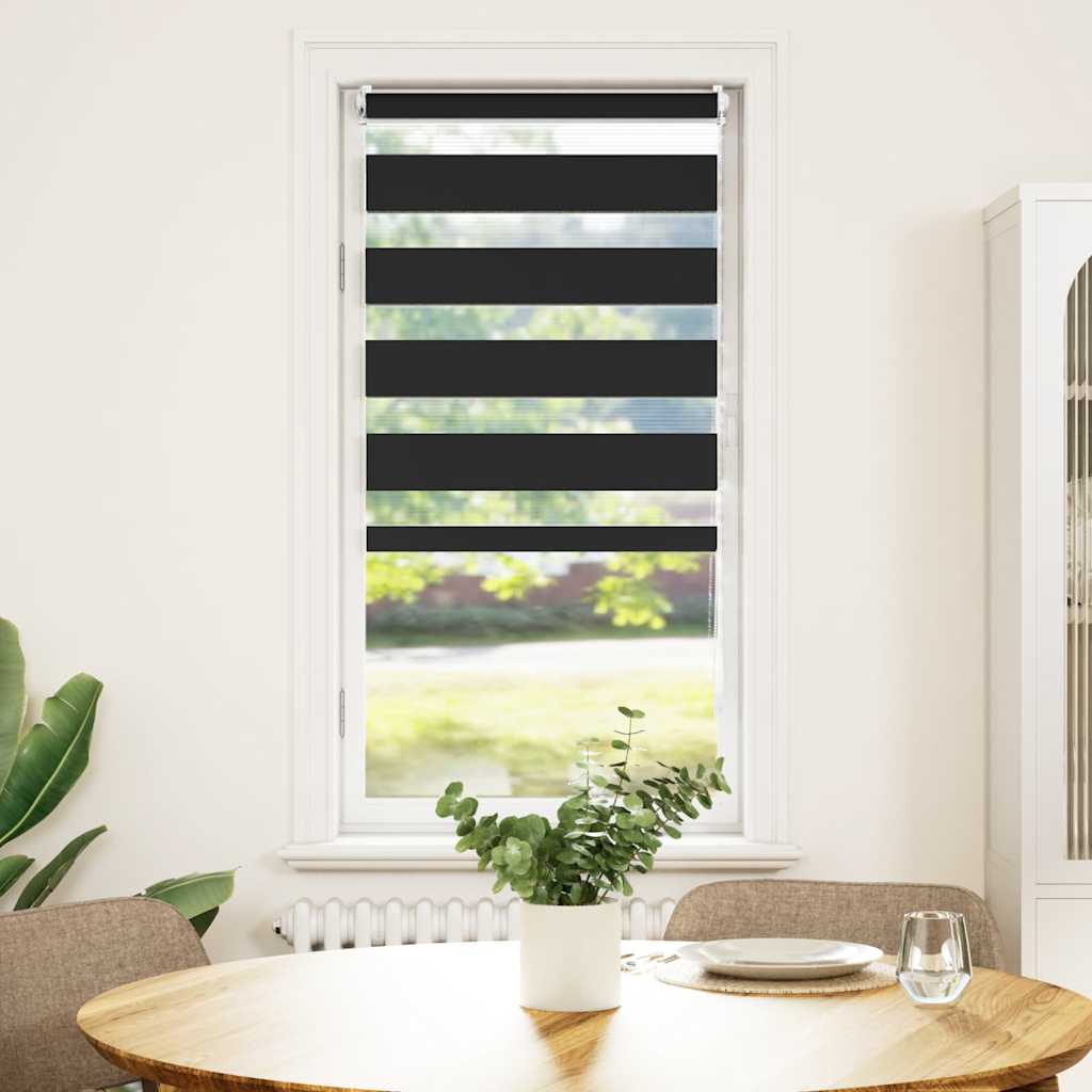 vidaXL Roleta Zebra 40,9x100 cm Szerokość materiału 36,7 cm czarna