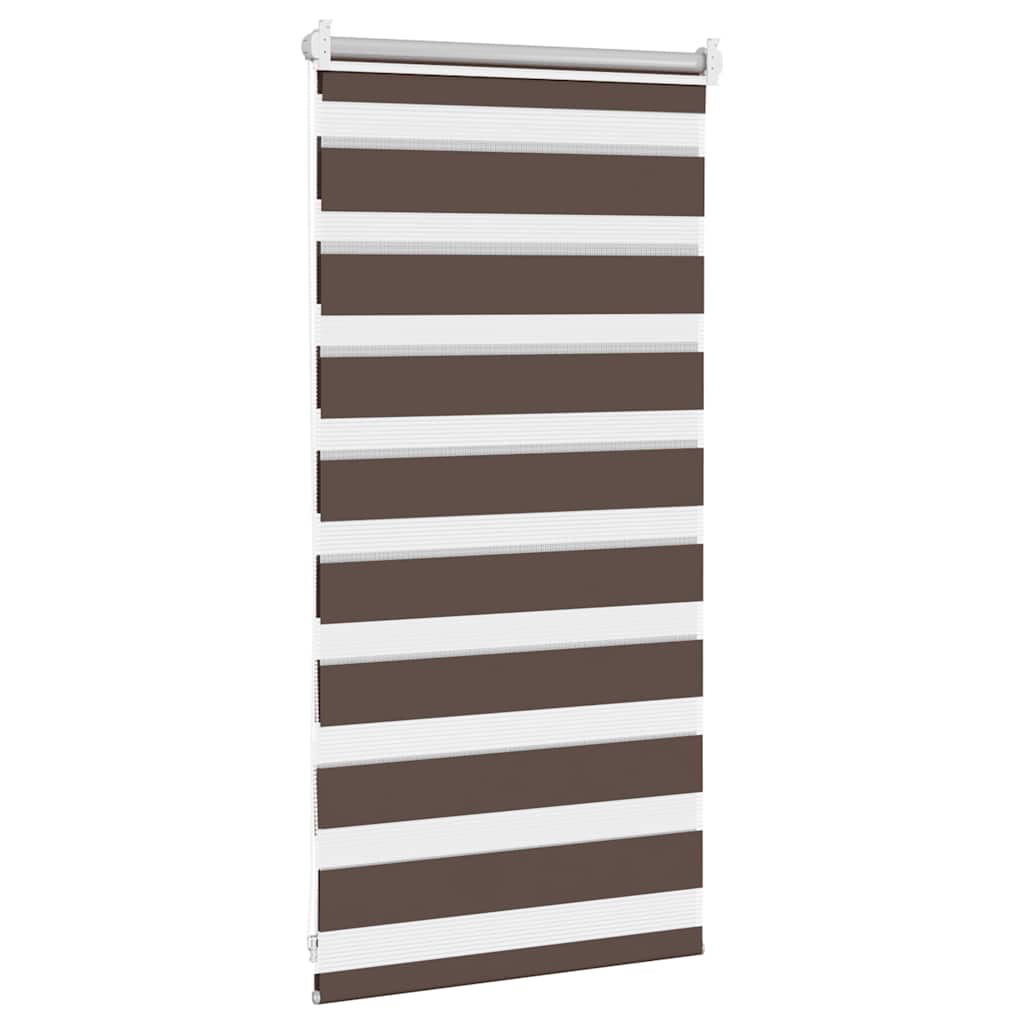 vidaXL Roleta Zebra 40,9x100 cm Szerokość tkaniny 36,7 cm kawa