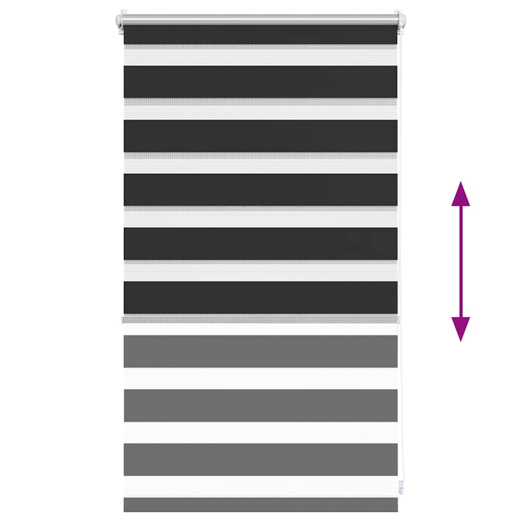 vidaXL Roleta Zebra 50,9x100 cm Szerokość materiału 46,7 cm czarna
