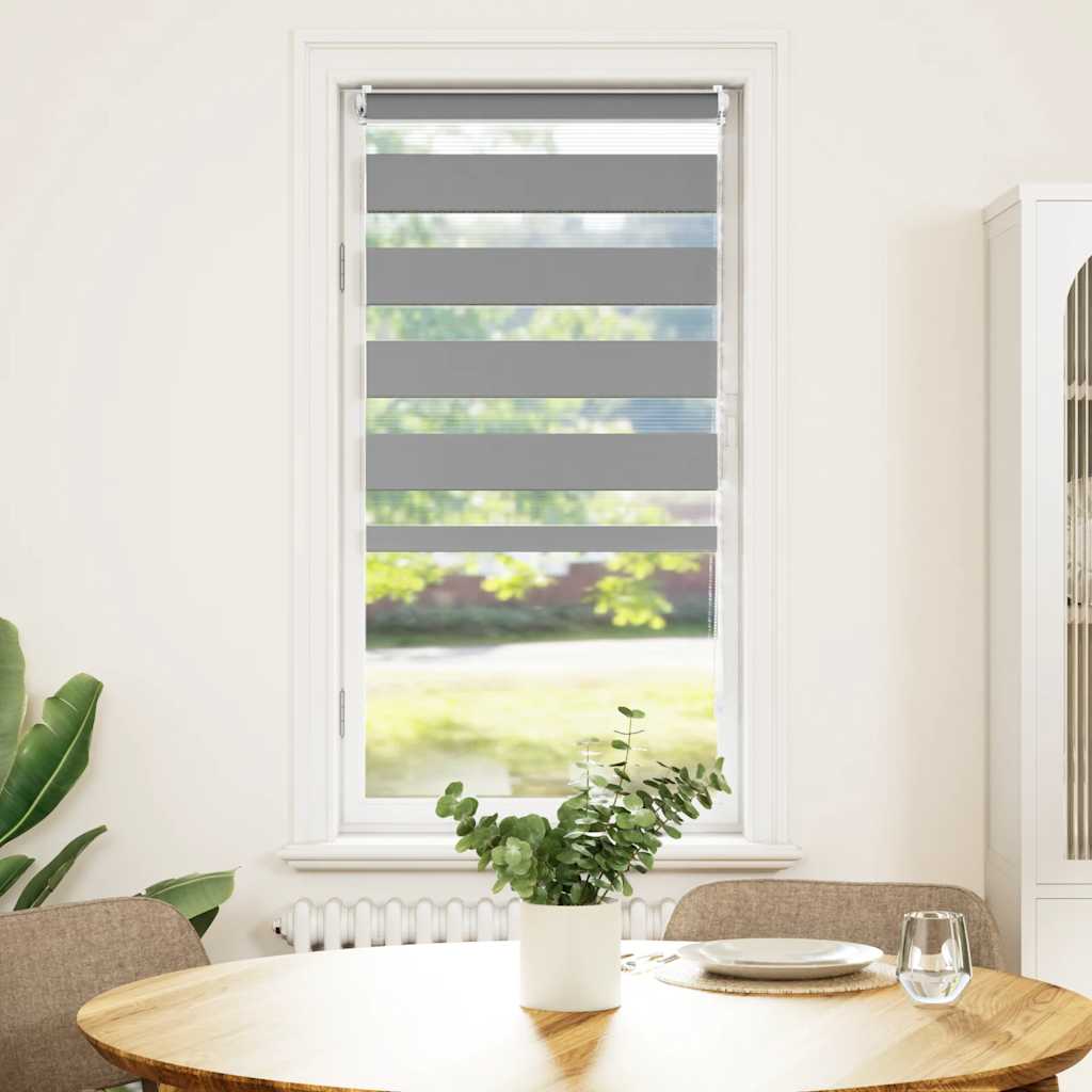 vidaXL Roleta Zebra 60,9x120 cm Szerokość tkaniny 56,7 cm szara