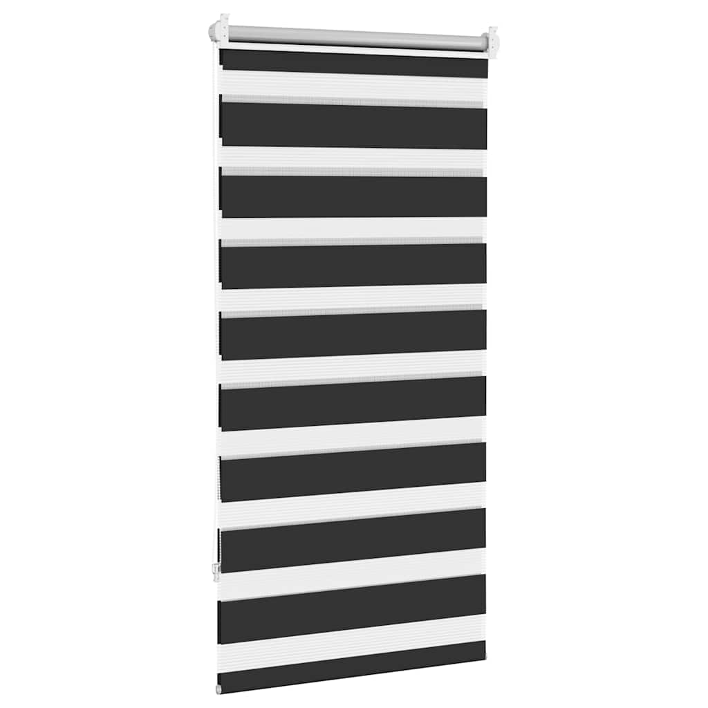 vidaXL Roleta Zebra 60,9x120 cm Szerokość materiału 56,7 cm czarna