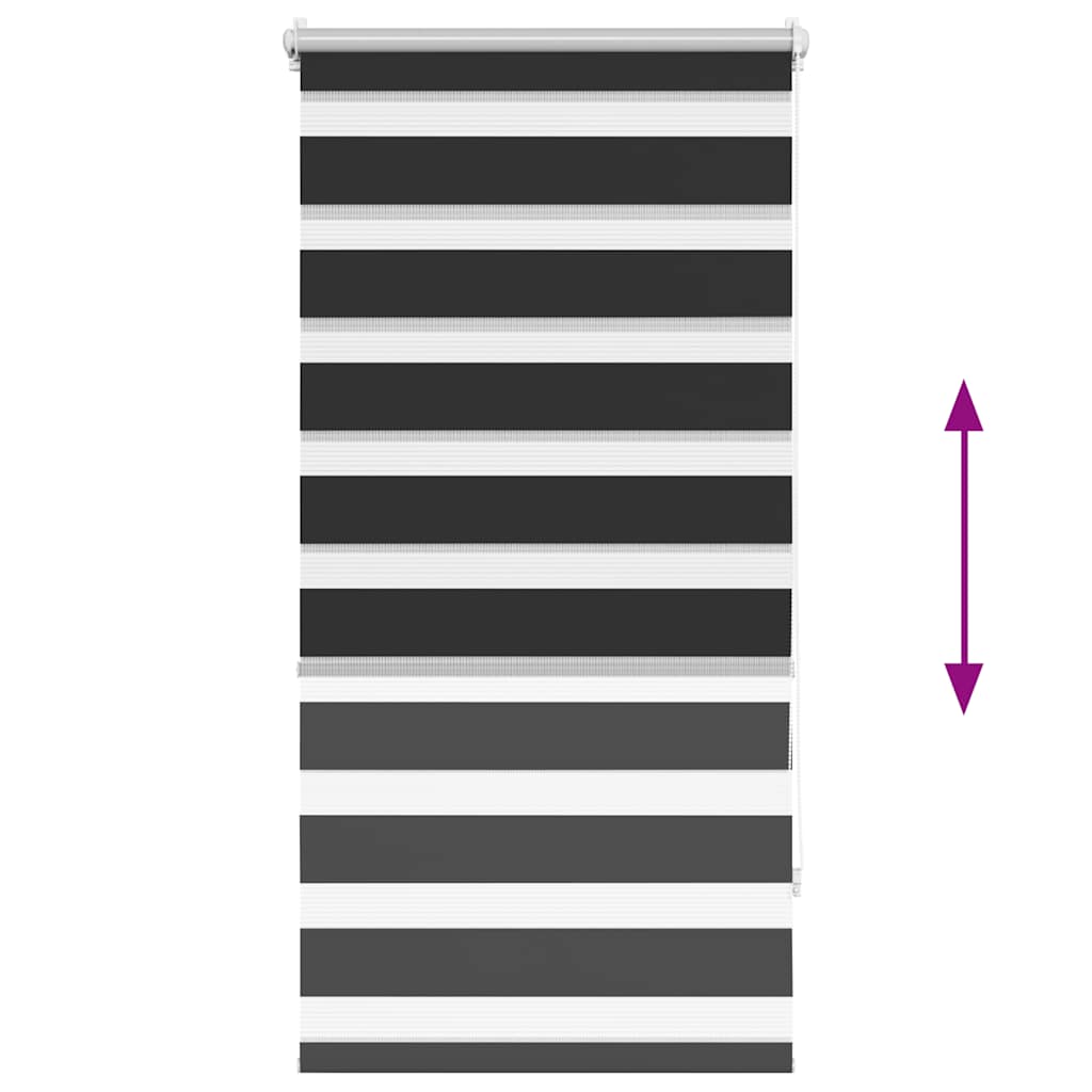 vidaXL Roleta Zebra 60,9x120 cm Szerokość materiału 56,7 cm czarna