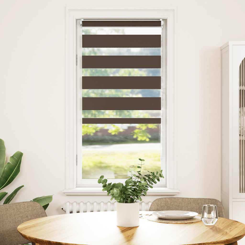 vidaXL Roleta Zebra 60,9x120 cm Szerokość tkaniny 56,7 cm kawa