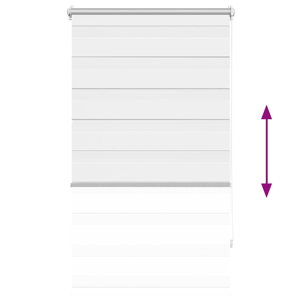vidaXL Roleta Zebra 70,9x120 cm Szerokość tkaniny 66,7 cm biała