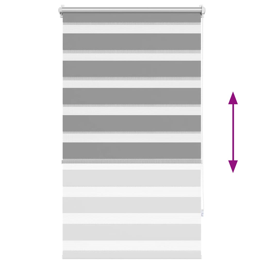 vidaXL Roleta Zebra 70,9x120 cm Szerokość tkaniny 66,7 cm szara