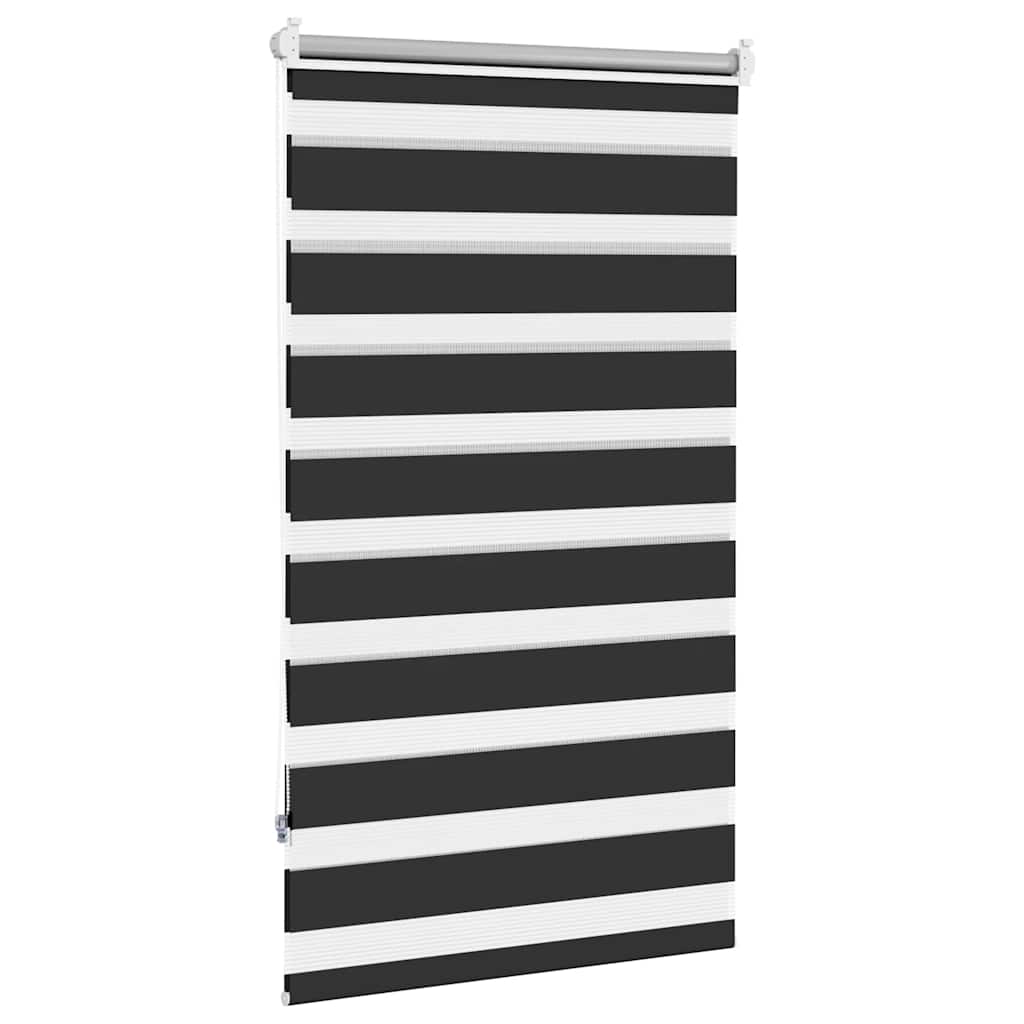 vidaXL Roleta Zebra 70,9x120 cm Szerokość materiału 66,7 cm czarna