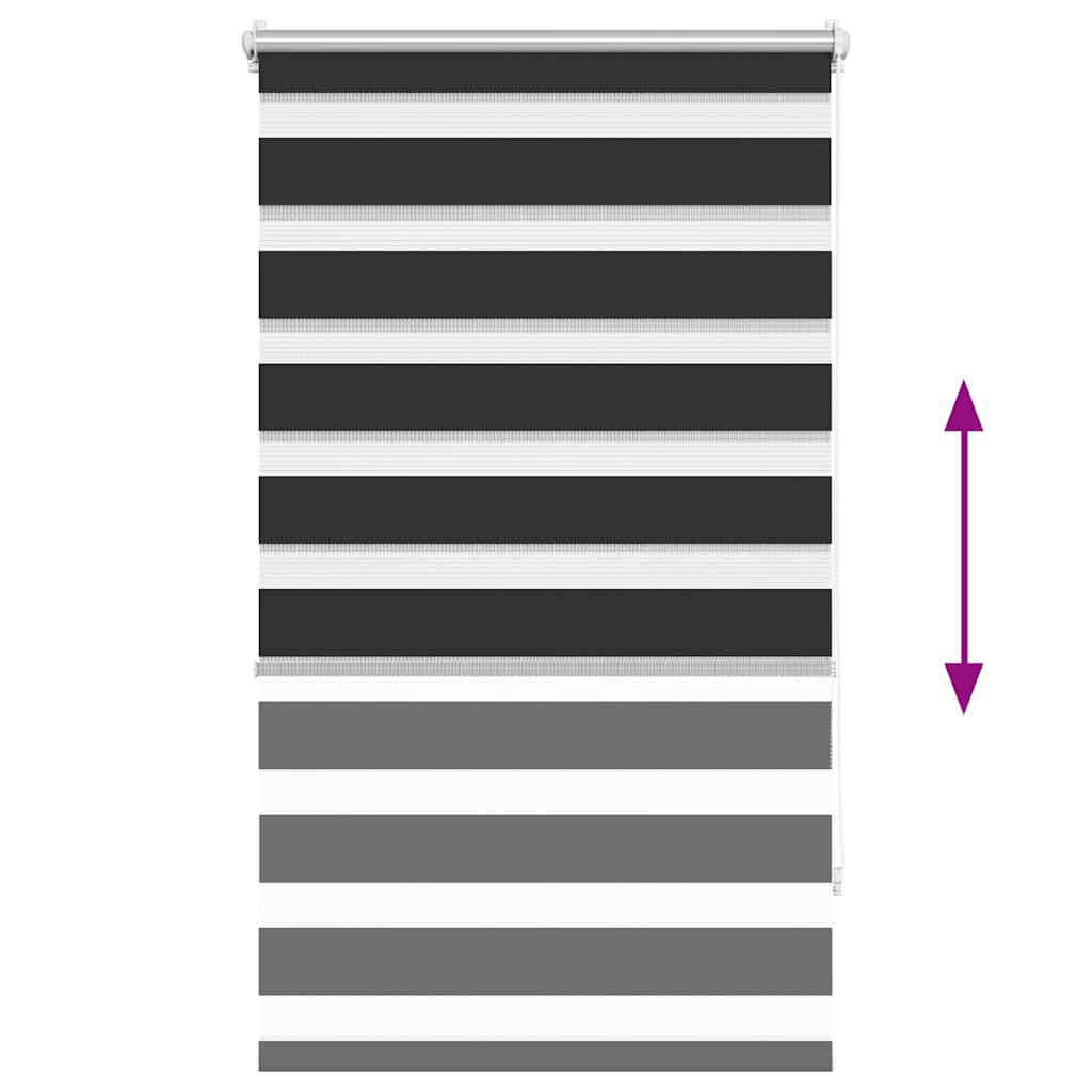 vidaXL Roleta Zebra 70,9x120 cm Szerokość materiału 66,7 cm czarna